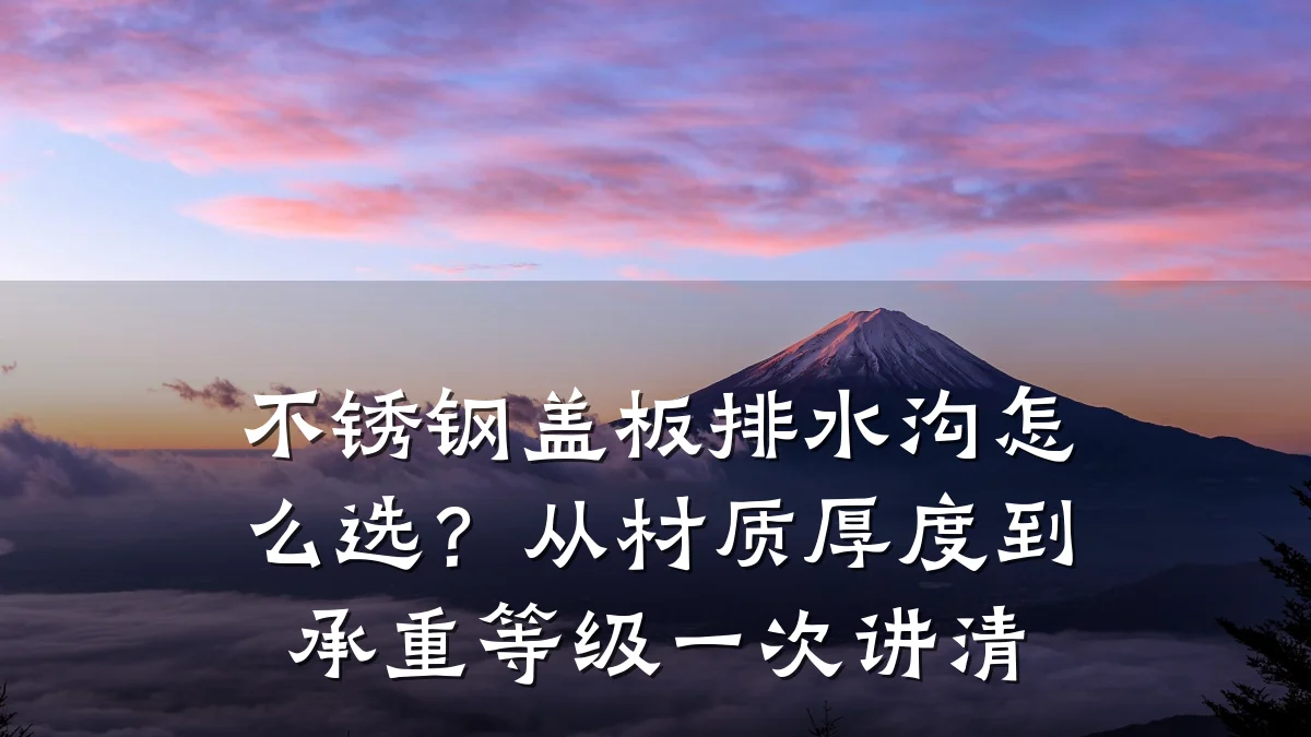 不锈钢盖板排水沟怎么选？从材质厚度到承重等级一次讲清