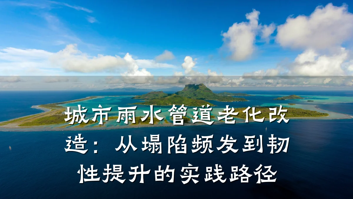 城市雨水管道老化改造：从塌陷频发到韧性提升的实践路径