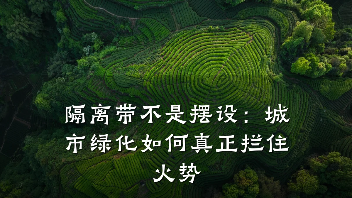 隔离带不是摆设：城市绿化如何真正拦住火势