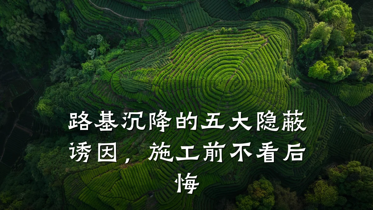 路基沉降的五大隐蔽诱因，施工前不看后悔