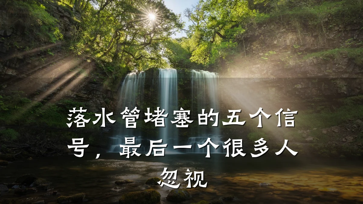 落水管堵塞的五个信号，最后一个很多人忽视