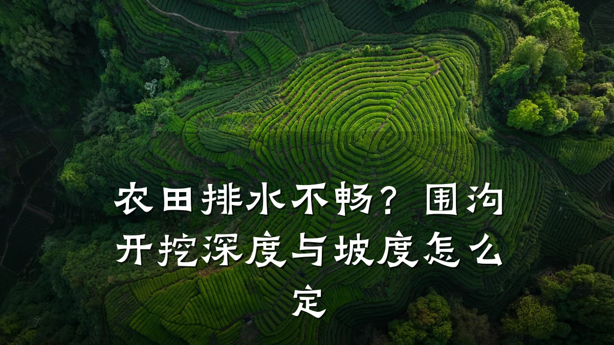 农田排水不畅？围沟开挖深度与坡度怎么定