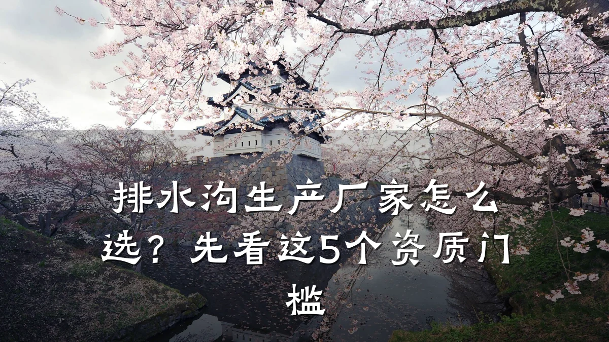 排水沟生产厂家怎么选？先看这5个资质门槛