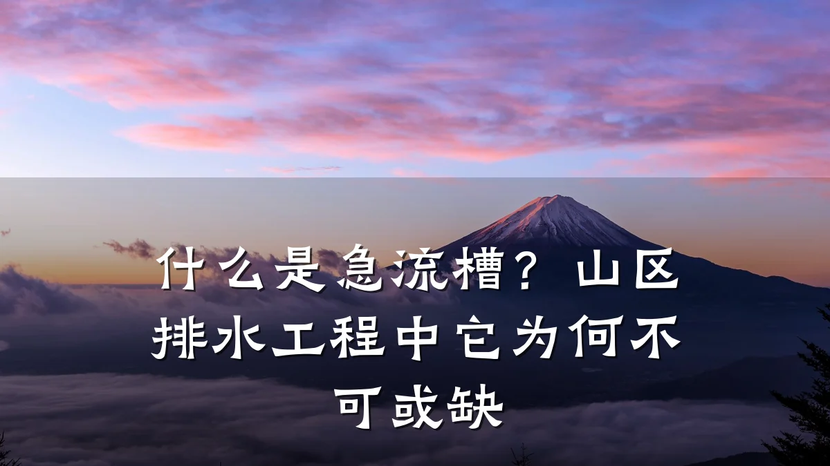什么是急流槽？山区排水工程中它为何不可或缺