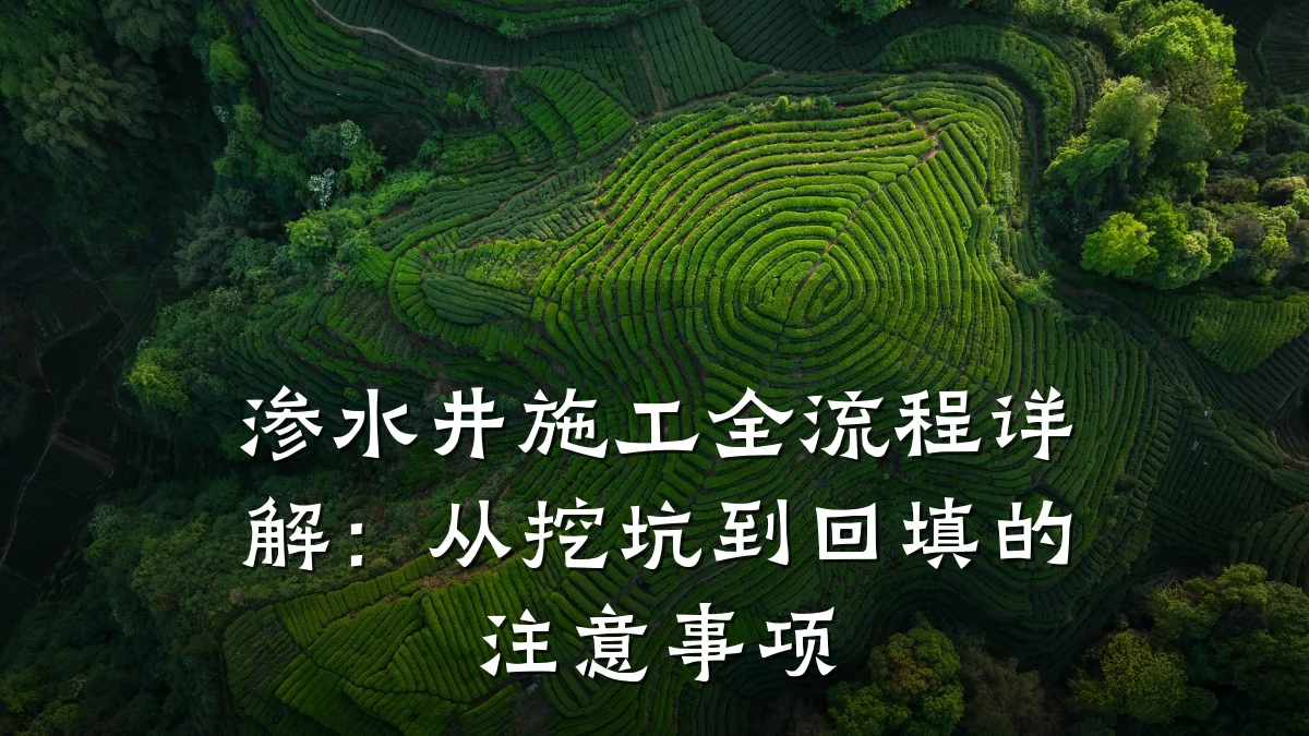 渗水井施工全流程详解：从挖坑到回填的注意事项