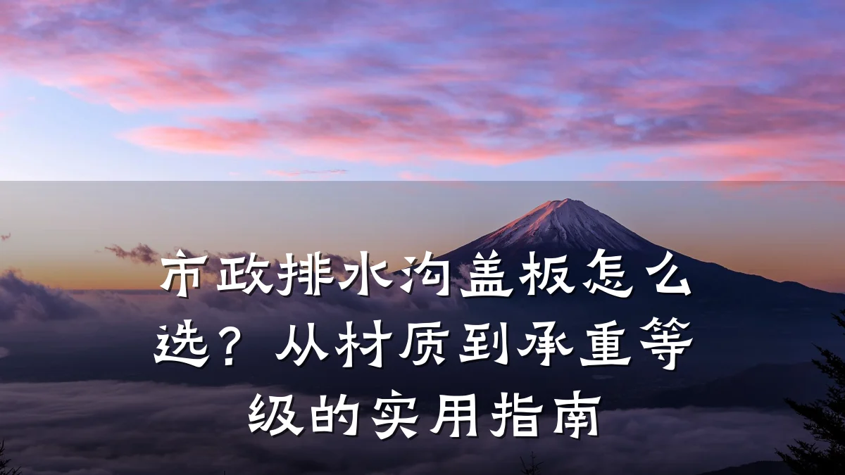 市政排水沟盖板怎么选？从材质到承重等级的实用指南