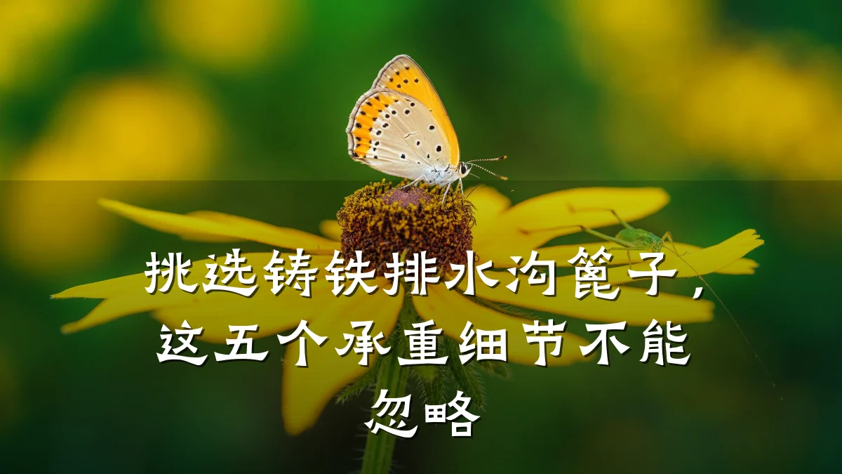 挑选铸铁排水沟篦子，这五个承重细节不能忽略