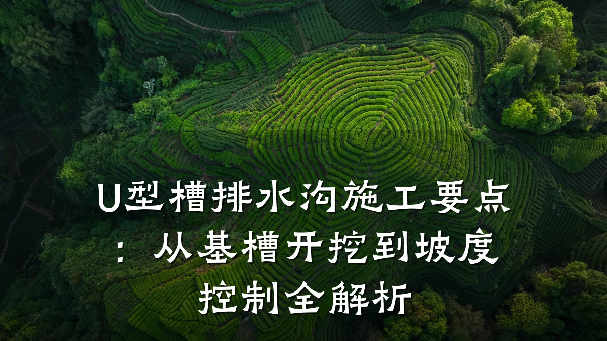 U型槽排水沟施工要点：从基槽开挖到坡度控制全解析