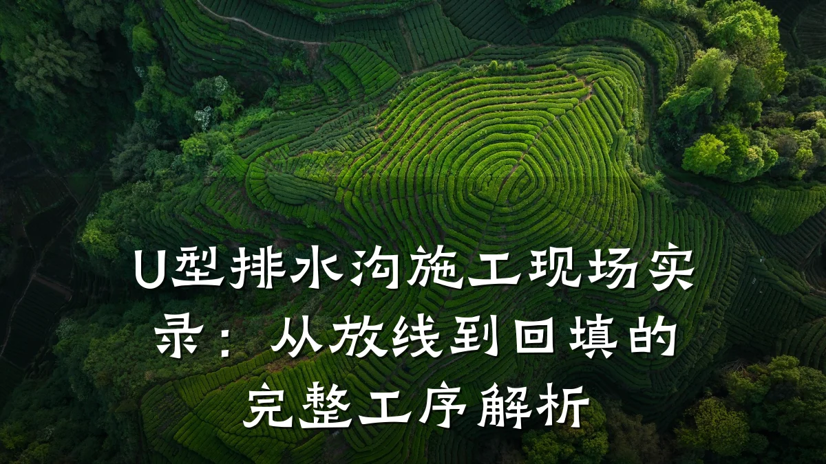 U型排水沟施工现场实录：从放线到回填的完整工序解析