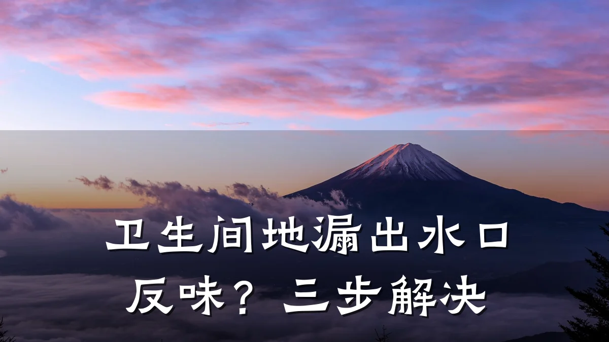 卫生间地漏出水口反味？三步解决