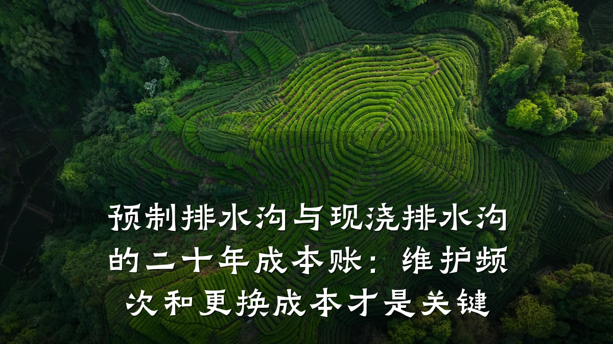 预制排水沟与现浇排水沟的二十年成本账：维护频次和更换成本才是关键