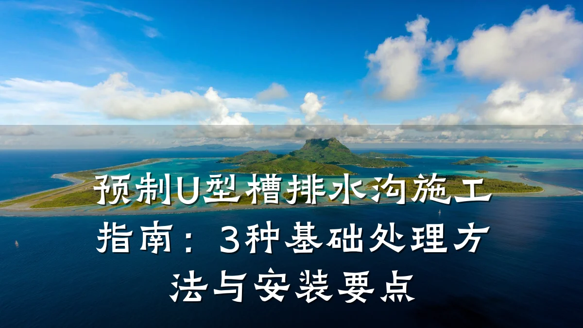 预制U型槽排水沟施工指南：3种基础处理方法与安装要点
