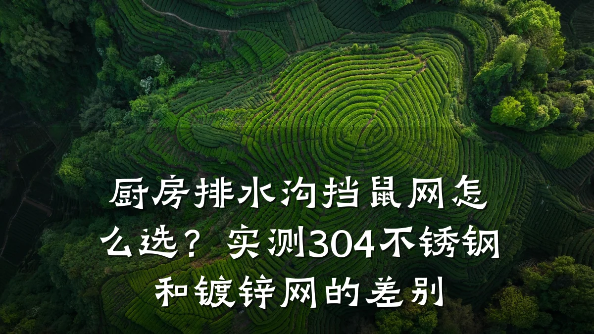厨房排水沟挡鼠网怎么选？实测304不锈钢和镀锌网的差别