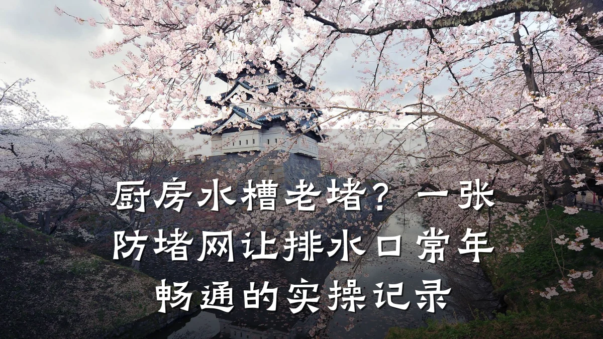 厨房水槽老堵？一张防堵网让排水口常年畅通的实操记录