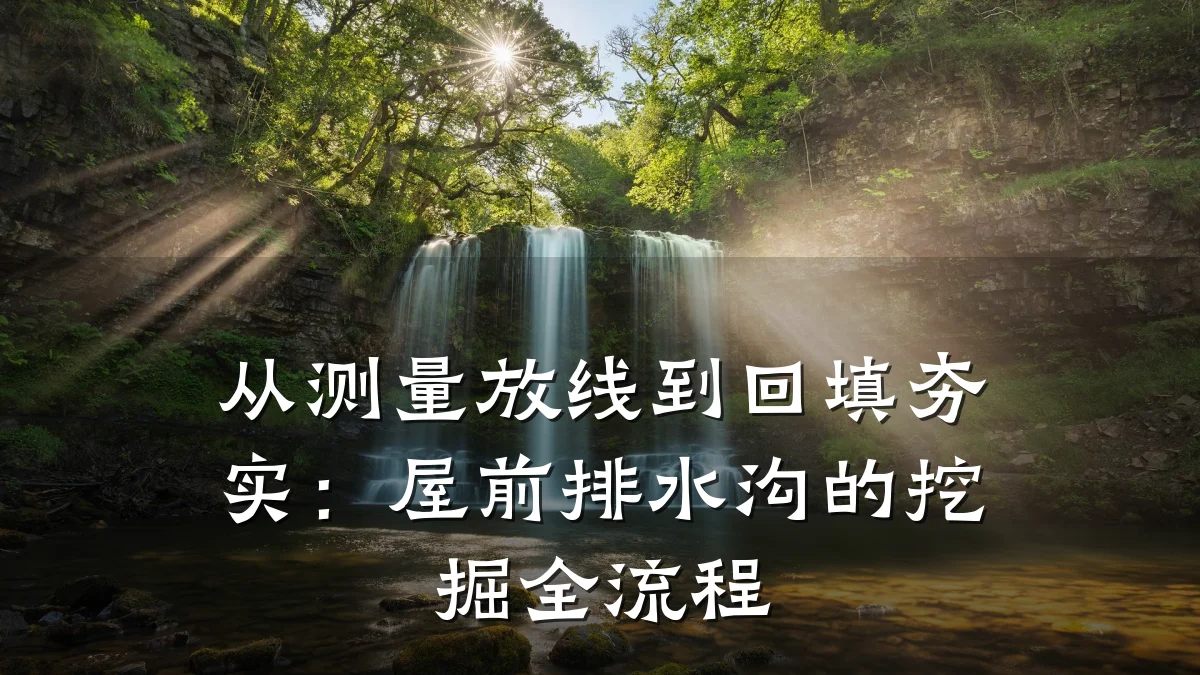 从测量放线到回填夯实：屋前排水沟的挖掘全流程