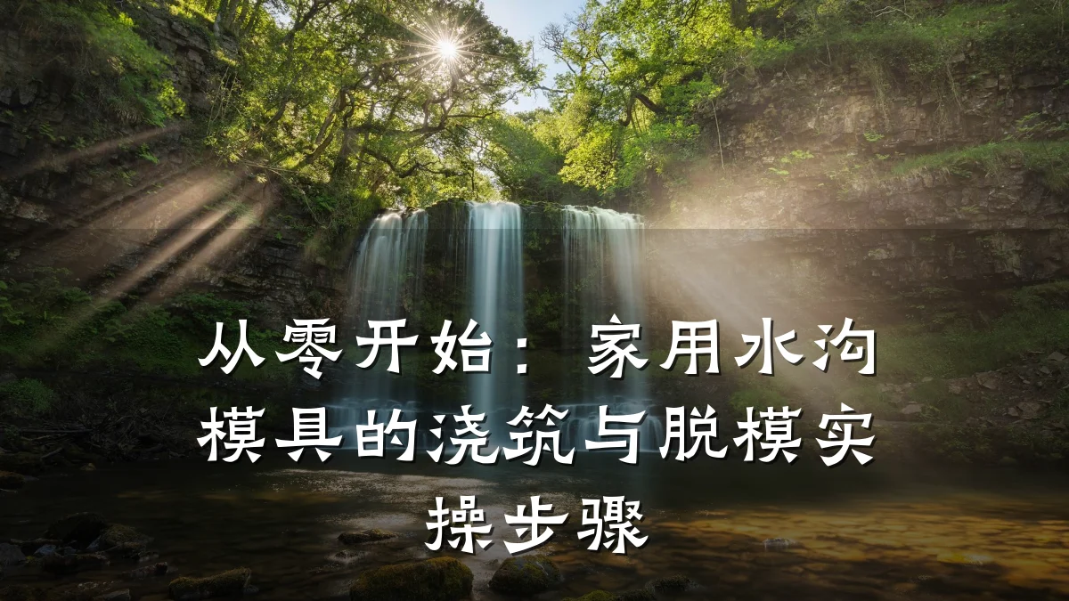 从零开始：家用水沟模具的浇筑与脱模实操步骤