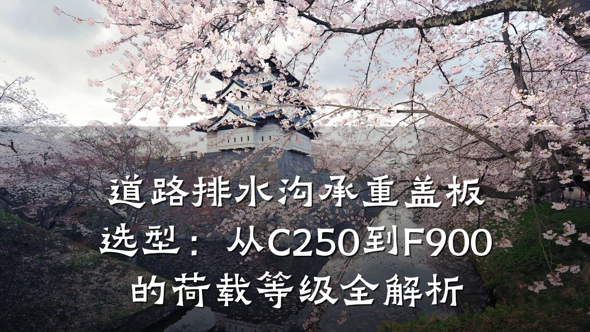 道路排水沟承重盖板选型：从C250到F900的荷载等级全解析