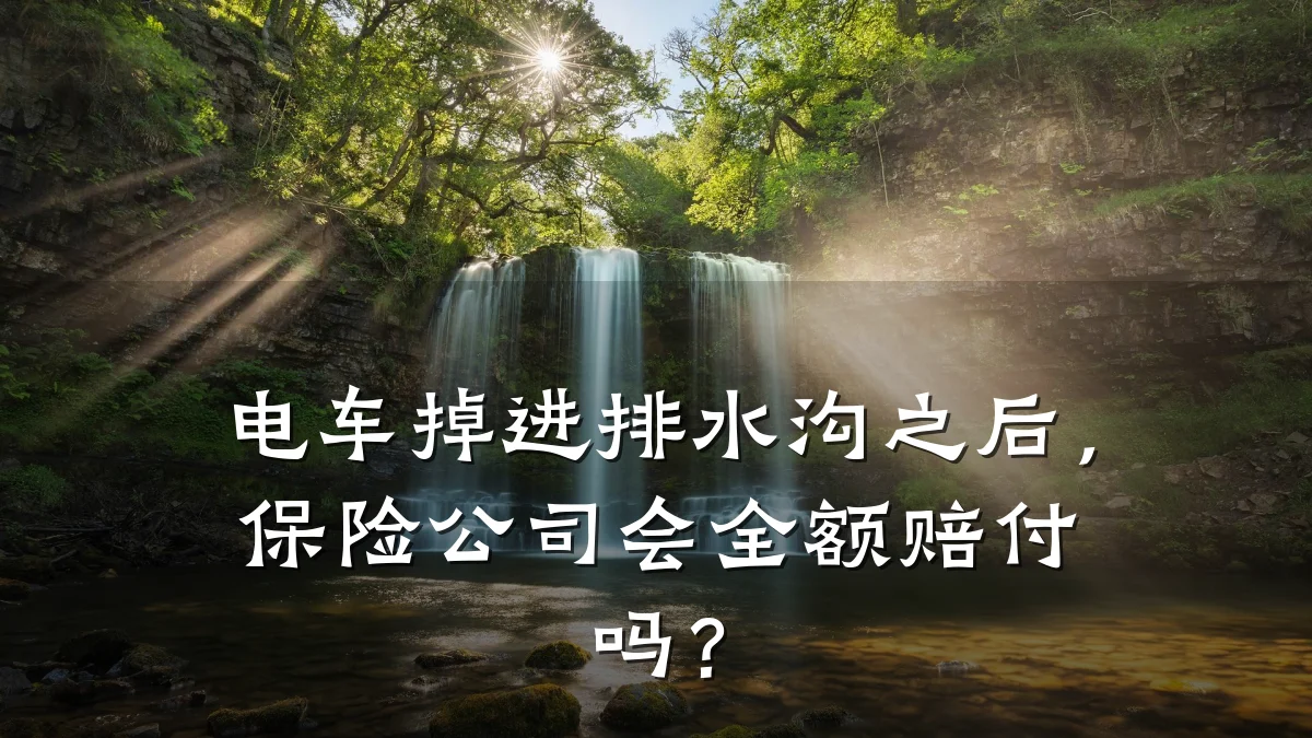 电车掉进排水沟之后，保险公司会全额赔付吗？