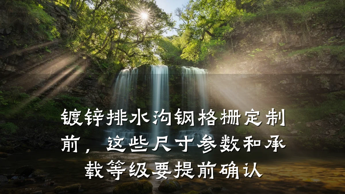 镀锌排水沟钢格栅定制前，这些尺寸参数和承载等级要提前确认