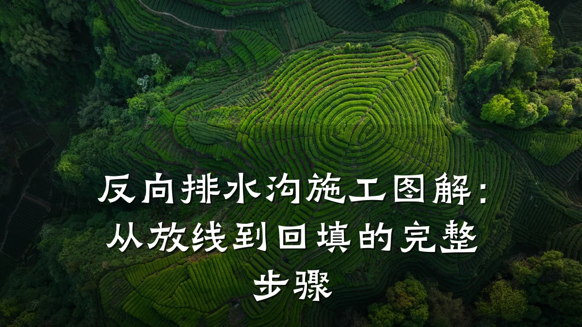 反向排水沟施工图解：从放线到回填的完整步骤