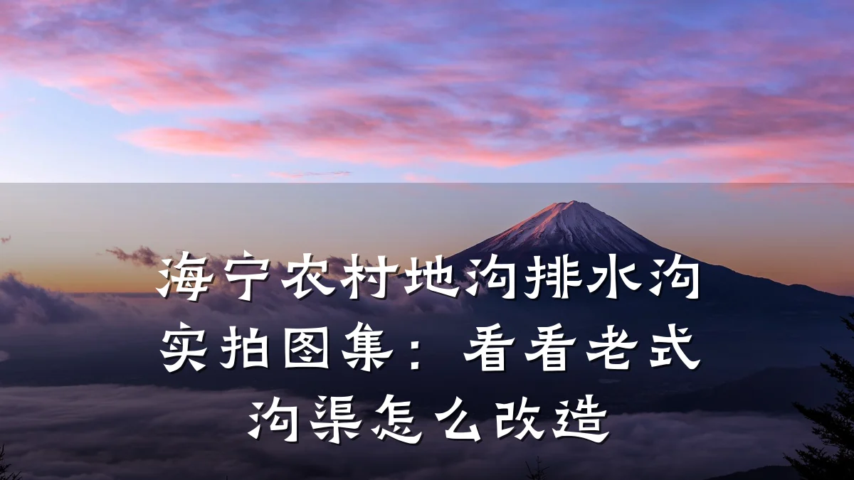 海宁农村地沟排水沟实拍图集：看看老式沟渠怎么改造