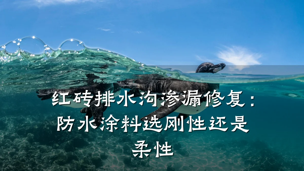 红砖排水沟渗漏修复：防水涂料选刚性还是柔性