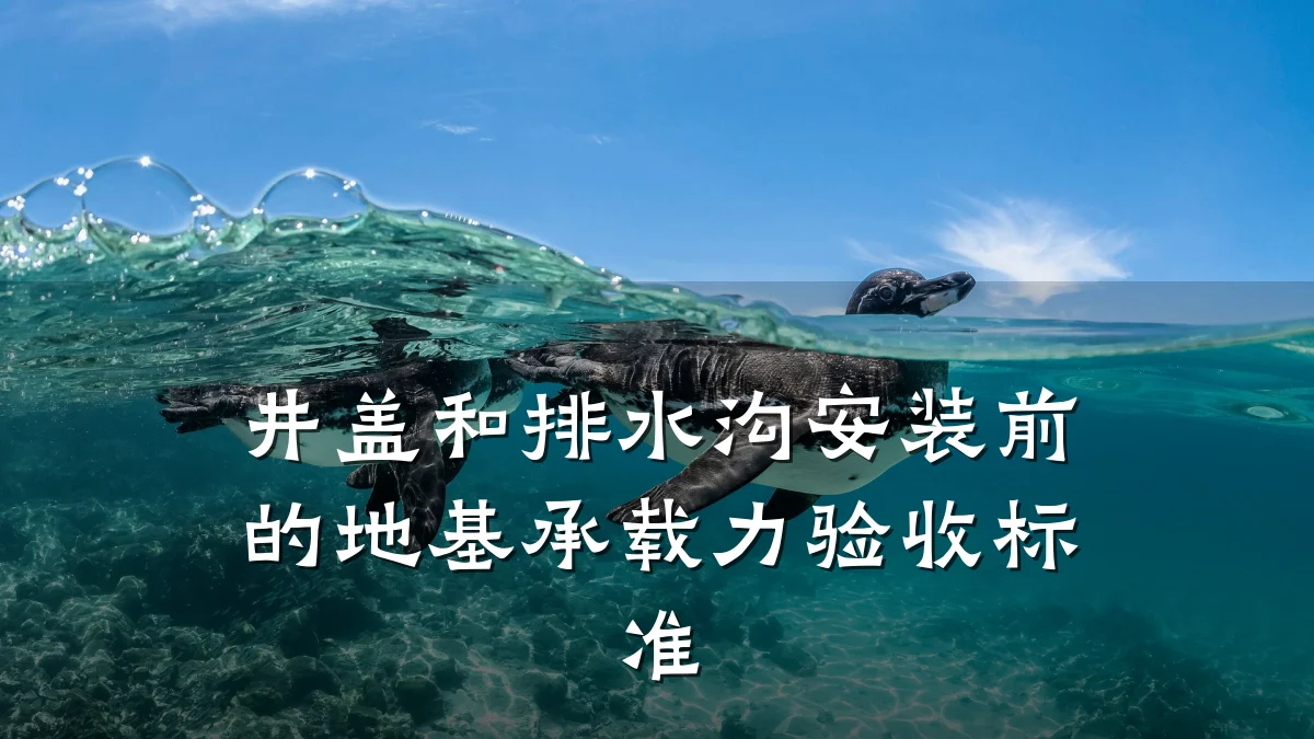 井盖和排水沟安装前的地基承载力验收标准