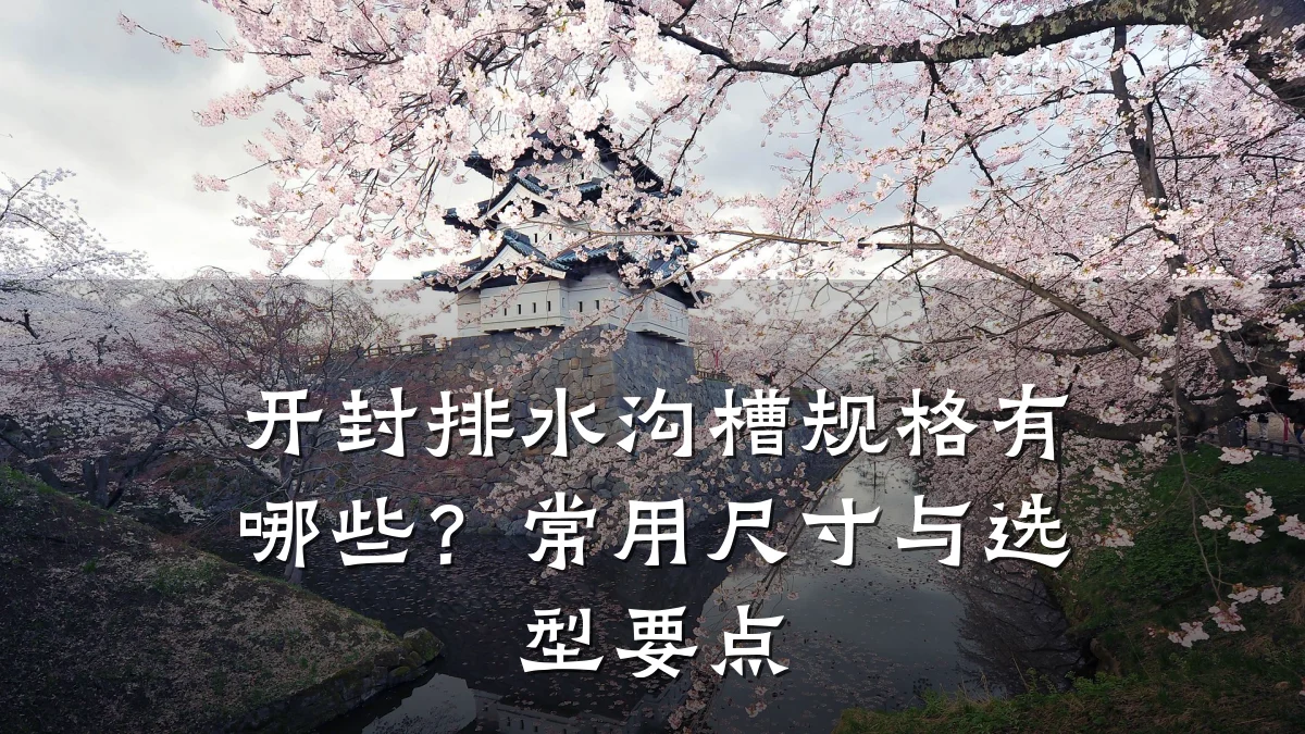 开封排水沟槽规格有哪些?常用尺寸与选型要点