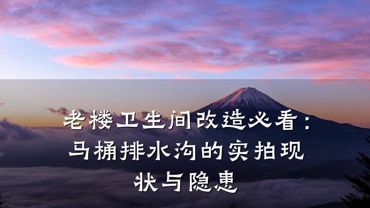 老楼卫生间改造必看：马桶排水沟的实拍现状与隐患