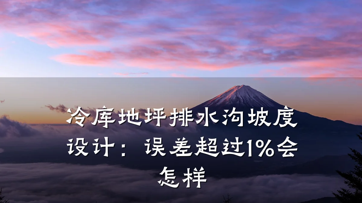 冷库地坪排水沟坡度设计：误差超过1%会怎样