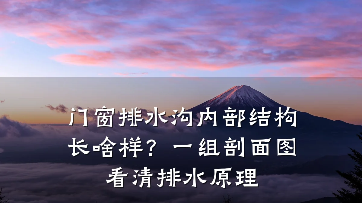 门窗排水沟内部结构长啥样?一组剖面图看清排水原理