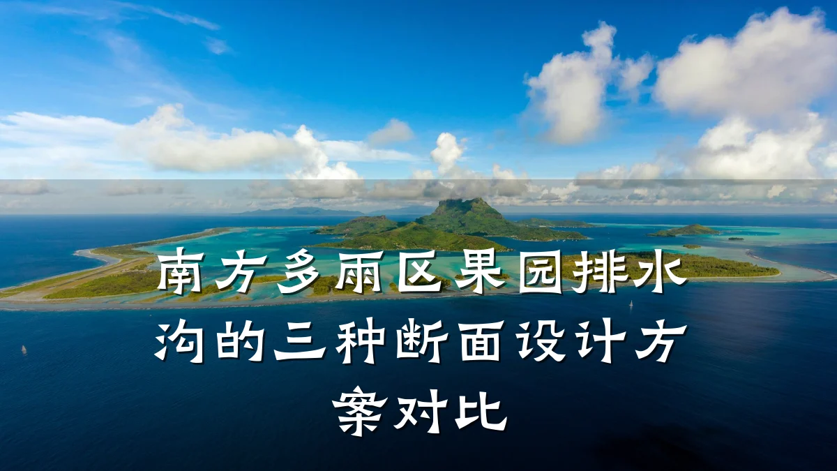 南方多雨区果园排水沟的三种断面设计方案对比