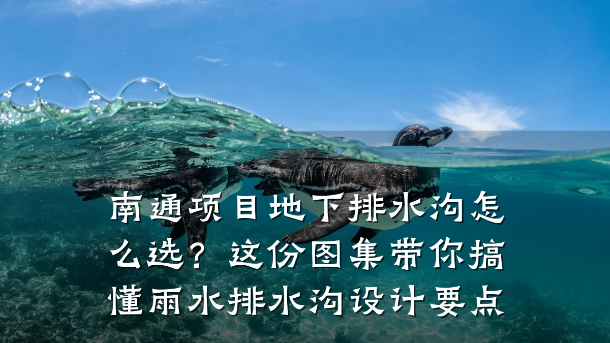 南通项目地下排水沟怎么选？这份图集带你搞懂雨水排水沟设计要点
