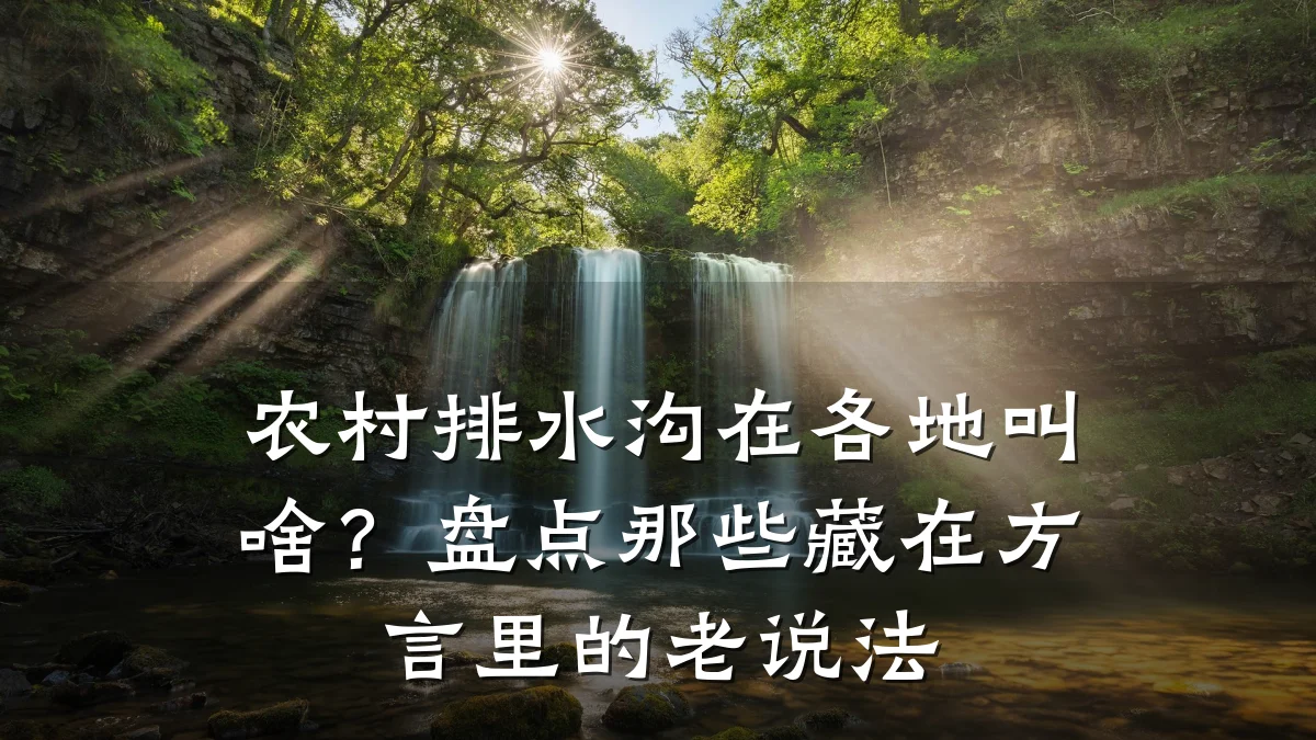 农村排水沟在各地叫啥？盘点那些藏在方言里的老说法