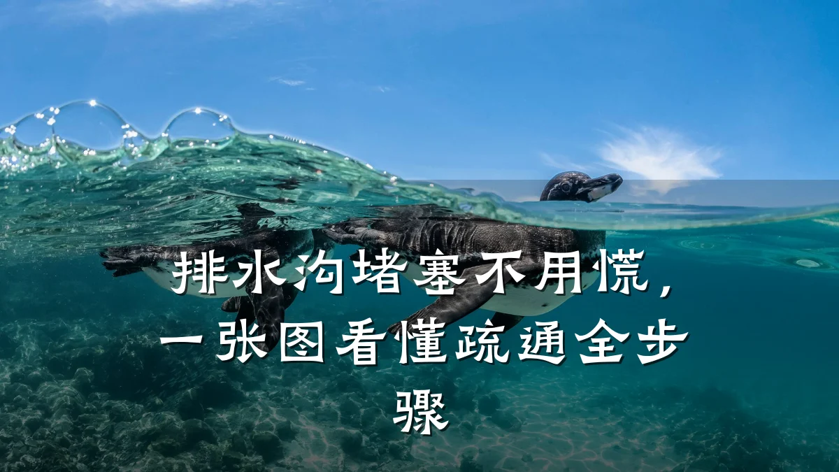 排水沟堵塞不用慌,一张图看懂疏通全步骤
