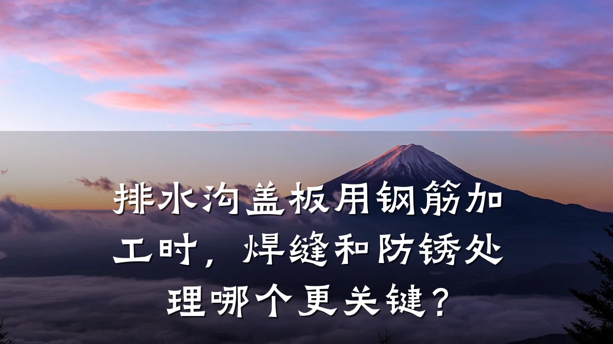 排水沟盖板用钢筋加工时，焊缝和防锈处理哪个更关键？