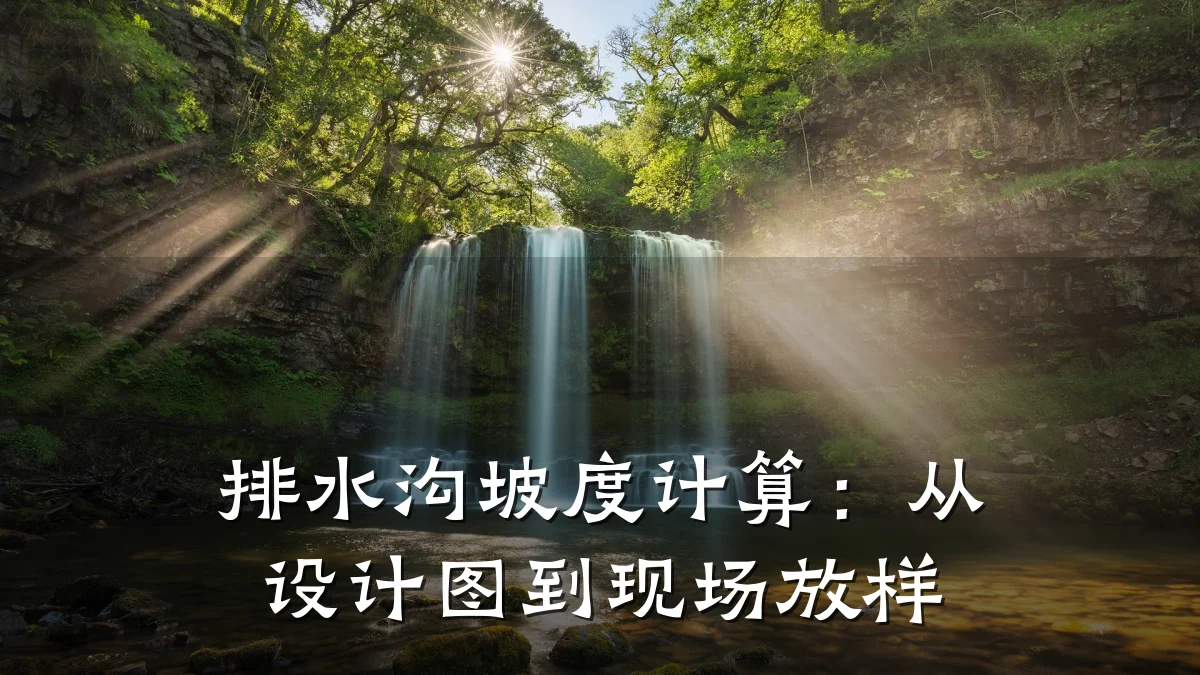 排水沟坡度计算：从设计图到现场放样