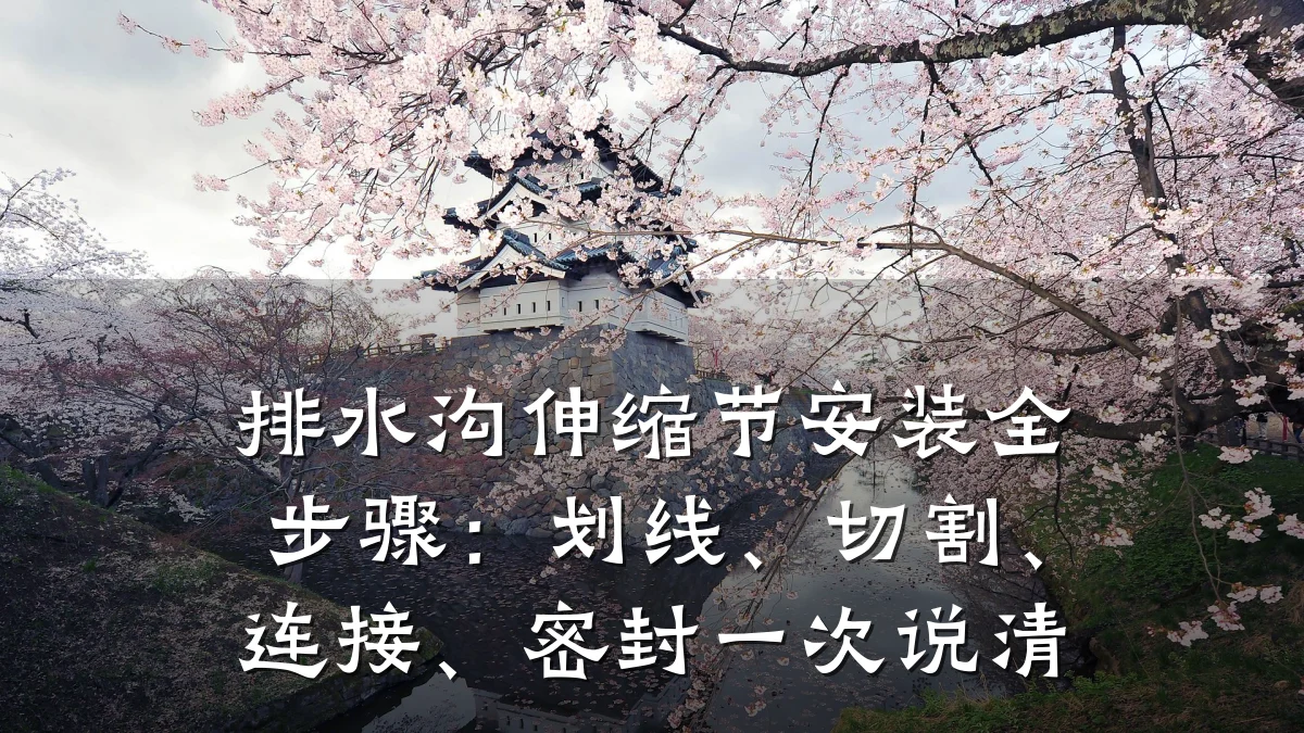 排水沟伸缩节安装全步骤：划线、切割、连接、密封一次说清