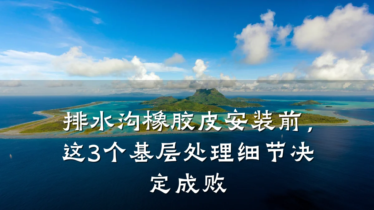 排水沟橡胶皮安装前，这3个基层处理细节决定成败