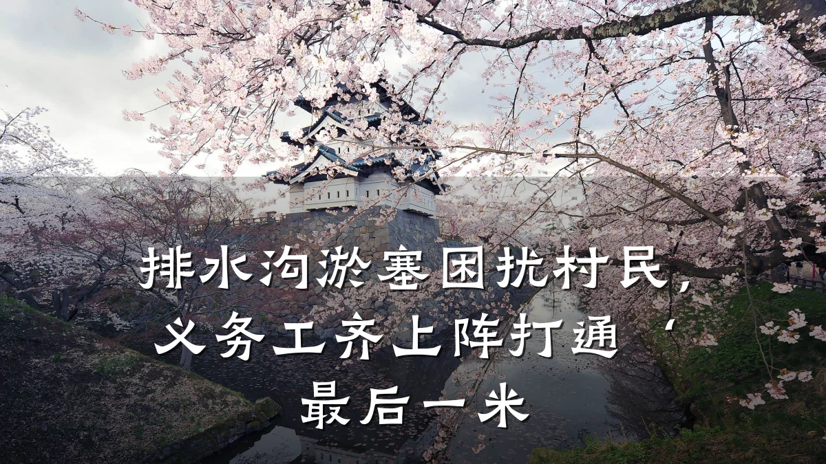 排水沟淤塞困扰村民，义务工齐上阵打通‘最后一米
