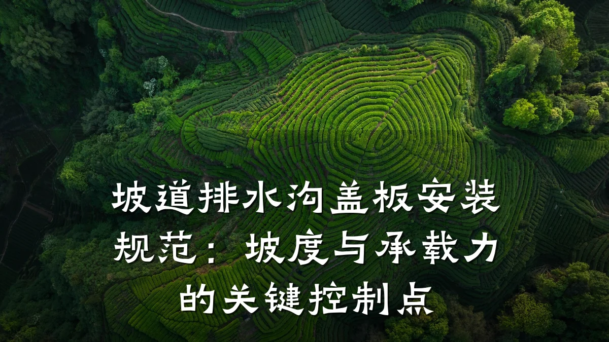 坡道排水沟盖板安装规范：坡度与承载力的关键控制点