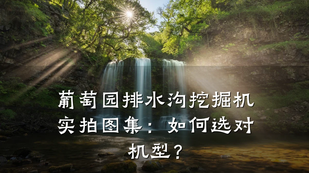 葡萄园排水沟挖掘机实拍图集：如何选对机型？