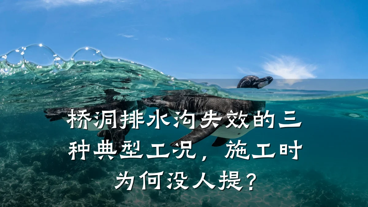 桥洞排水沟失效的三种典型工况，施工时为何没人提？