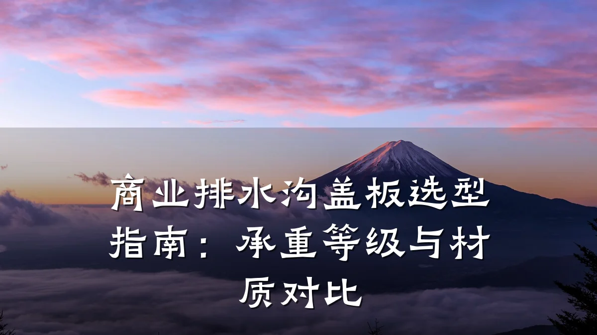 商业排水沟盖板选型指南：承重等级与材质对比