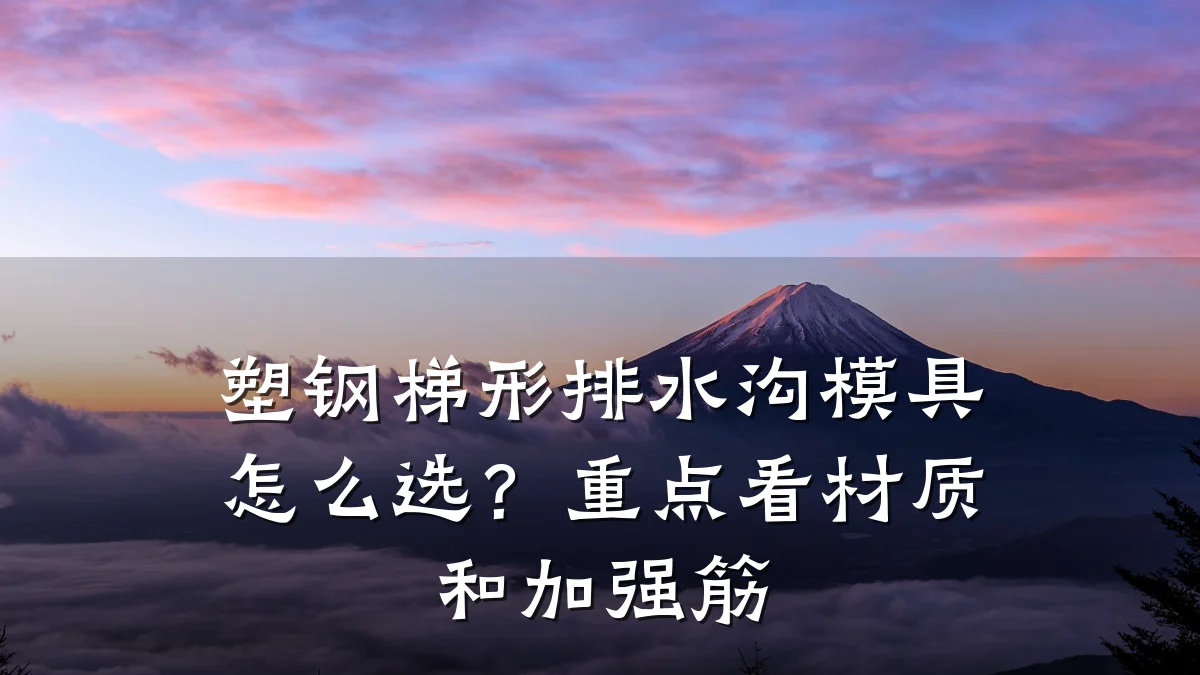 塑钢梯形排水沟模具怎么选？重点看材质和加强筋