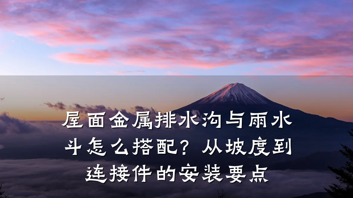 屋面金属排水沟与雨水斗怎么搭配？从坡度到连接件的安装要点