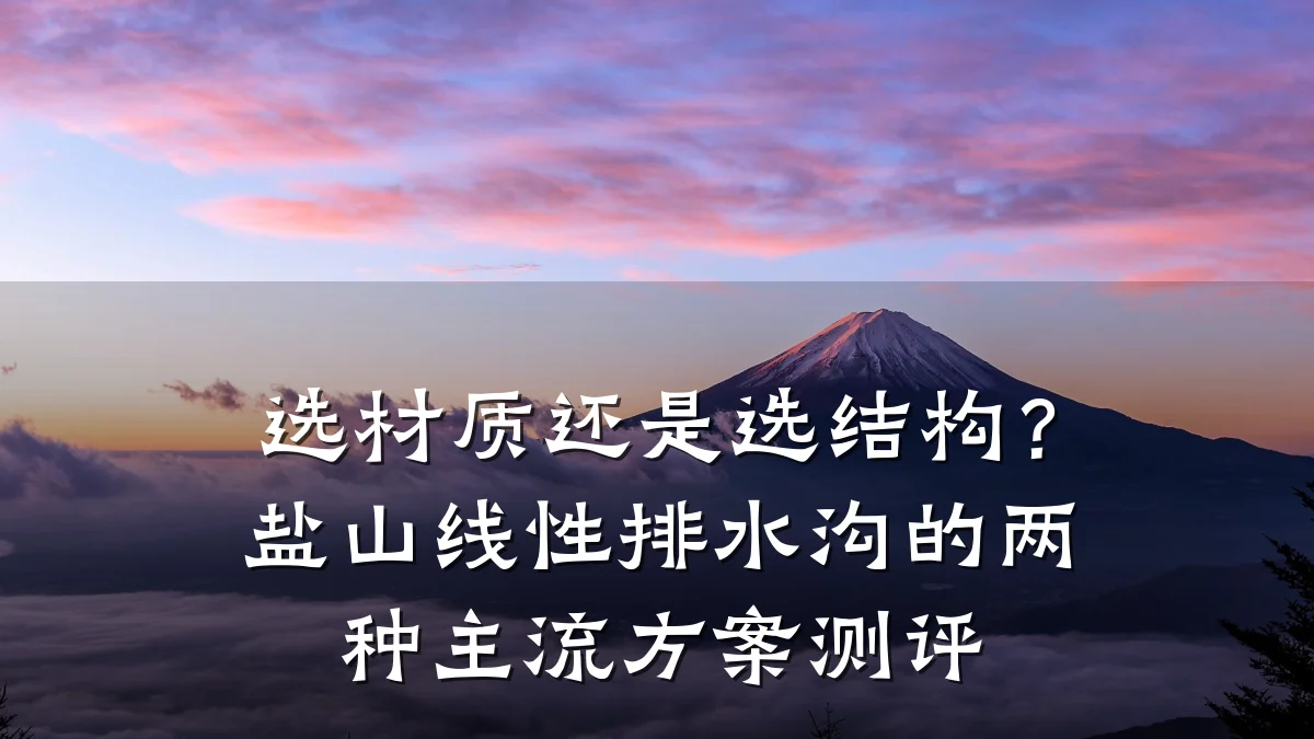 选材质还是选结构？盐山线性排水沟的两种主流方案测评