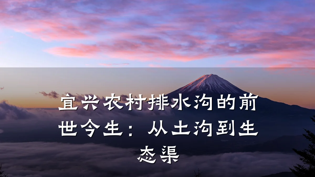 宜兴农村排水沟的前世今生：从土沟到生态渠