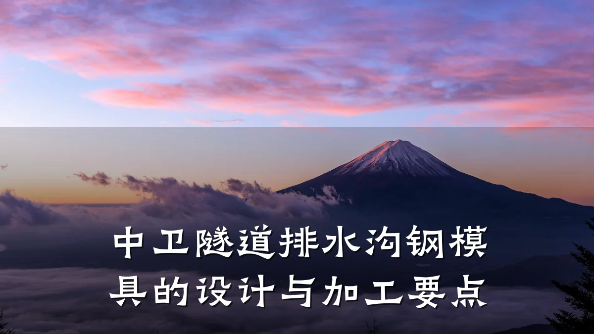 中卫隧道排水沟钢模具的设计与加工要点
