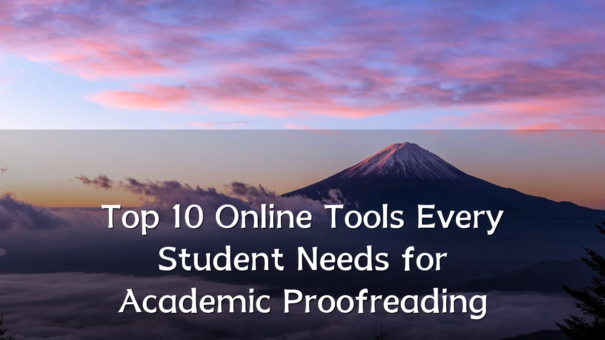 Top 10 Online Tools Every Student Needs for Academic Proofreading